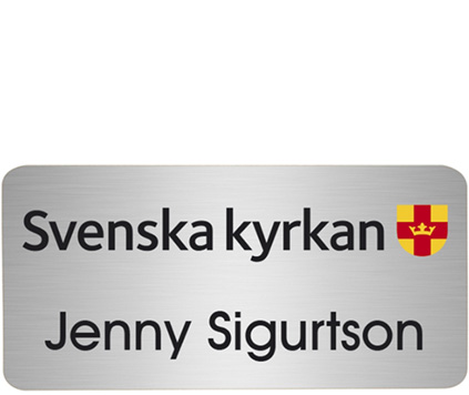 Namnbricka Rektangel Metall