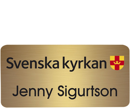 Namnbricka Rektangel Metall