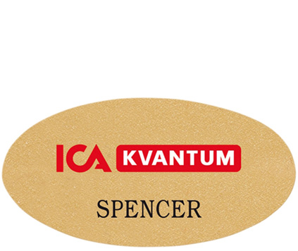 Namnbricka Oval Plast