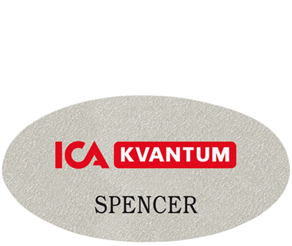 Namnbricka Oval Plast