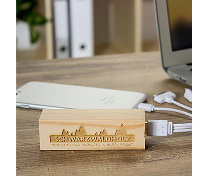 Powerbank Pine Square