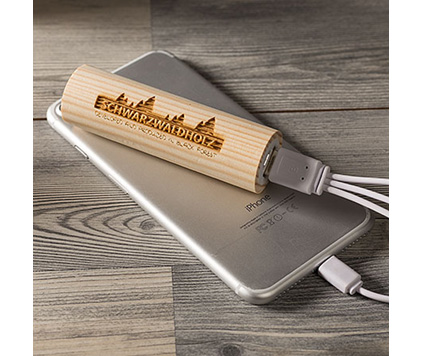 Powerbank Pine Round