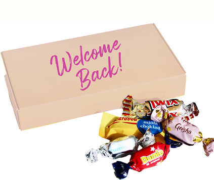 Welcome Back brevlådeask