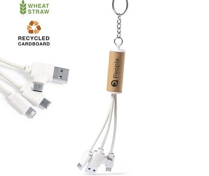 Nyckelringskabel Recycle - 4 i 1