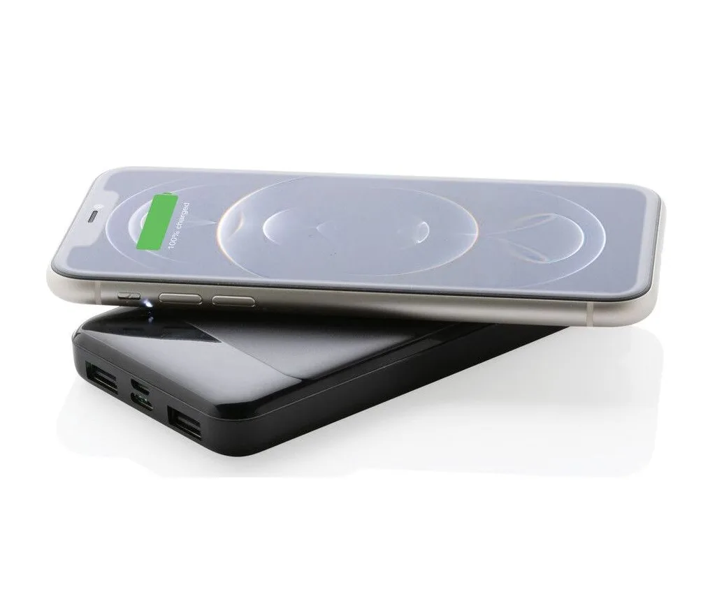 Trådlös powerbank i återvunnen plast, RCS standard