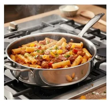 Traktörpanna + pasta + tomatsås + recept