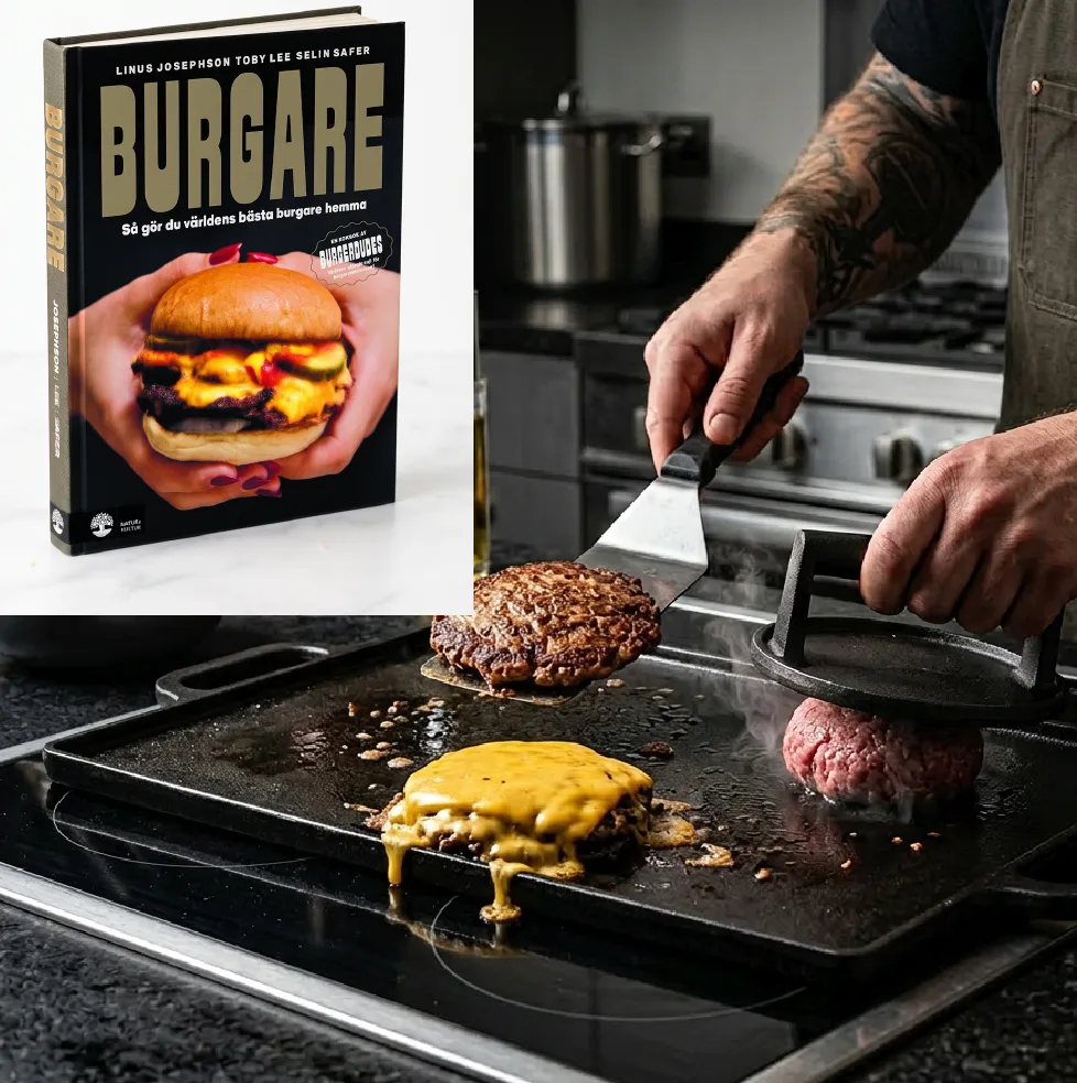 Smashburger set + Kokbok från Burgerdudes